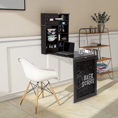 Multi-Functional Wall Mounted Table Fold Out Convertible Desk