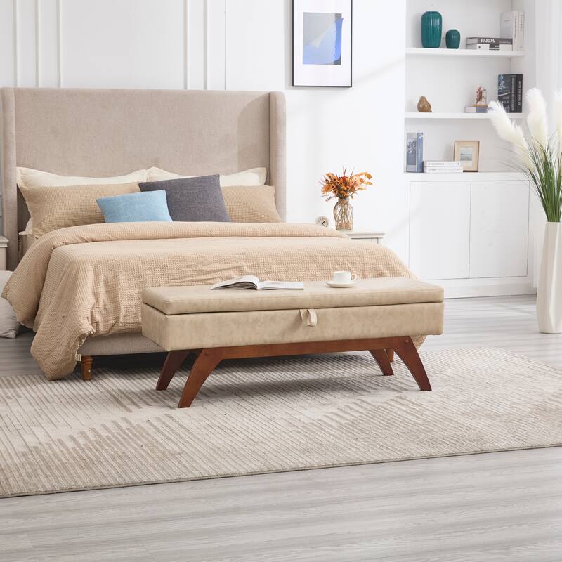 Upholstered storage Bench
