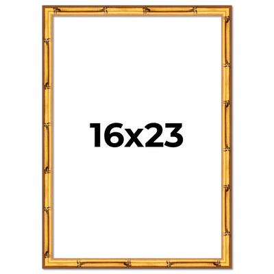 16x23 Frame Gold Bamboo Picture Frame Modern Photo Frame Includes UV Acrylic Shatter Guard Front Acid Free Foam Backing Board