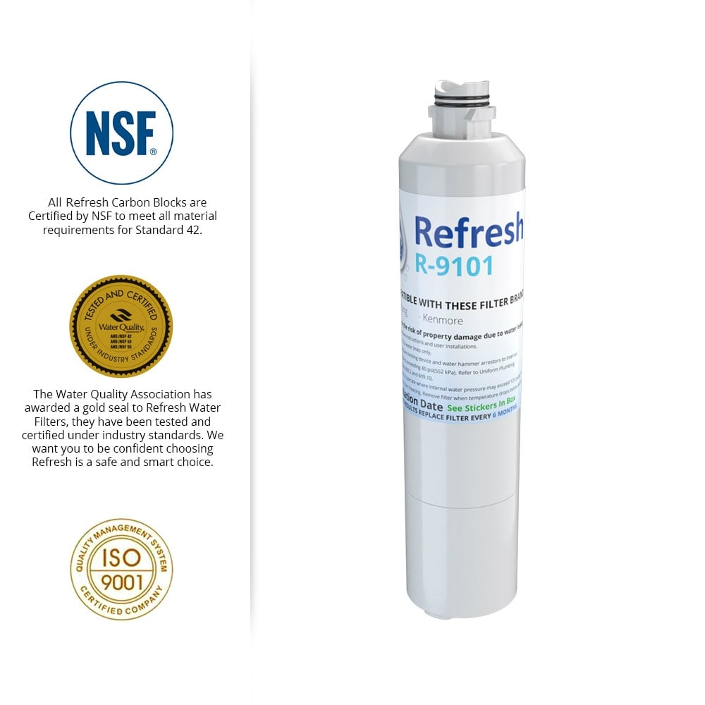6 Pack Refresh Replacement Water Filter Fits Samsung RF263TEAESG Refrigerators