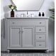 preview thumbnail 105 of 127, Kenzie Bathroom Vanity Cabinet Set with Granite top 42 inch - Grey