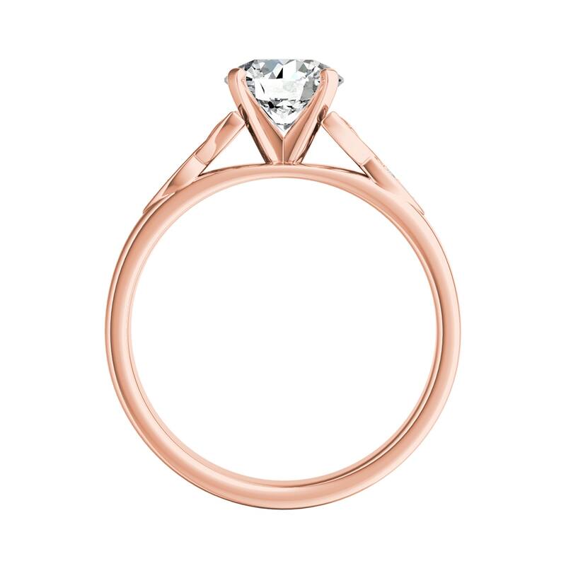 Auriya 14k Gold Modern 2ct Round Moissanite Engagement Ring