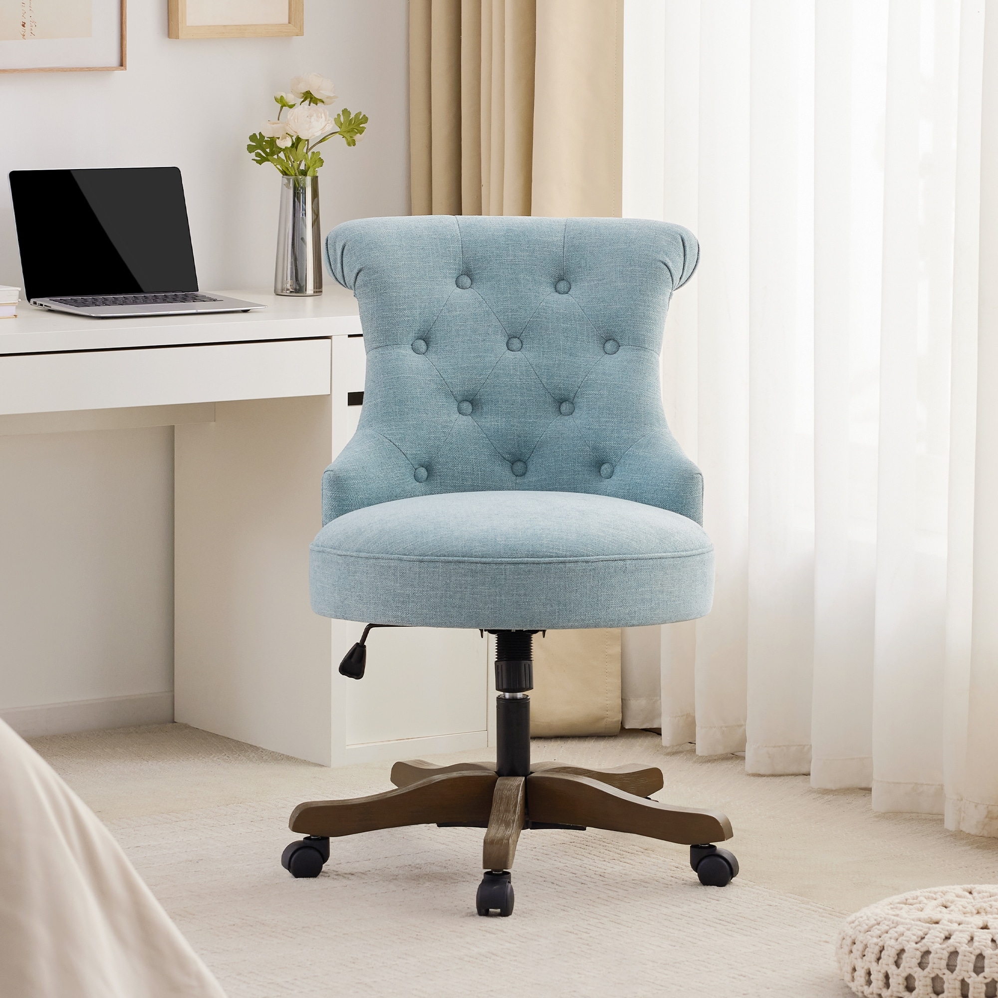 Fabric covered desk clearance chairs