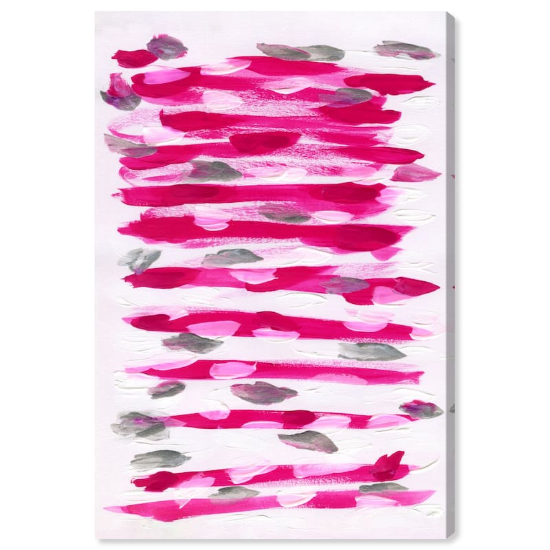 Wynwood Studio Abstract Leaves in the Wind Pink and Modern & Contemporary Wall Art Canvas Print