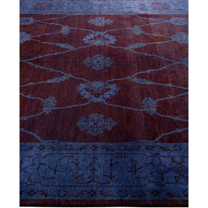 Overdyed One-of-a-Kind Hand-Knotted Area Rug - Purple - 6' 1" x 9' 2"