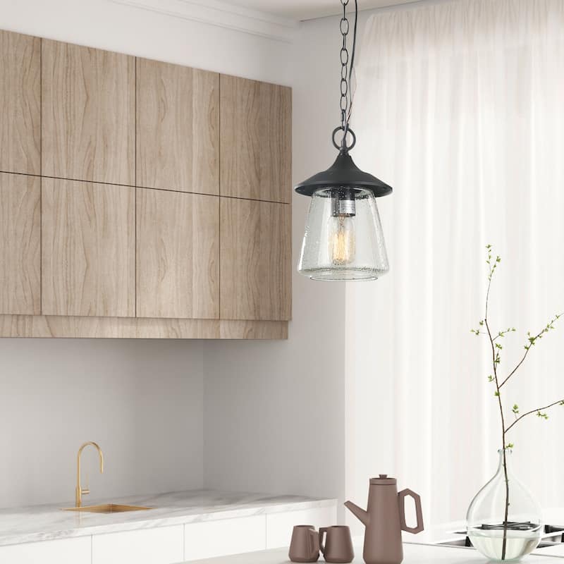 Industrial Mini Island Pendant Lighting Fixture for Dining Room - D 6.3"x H 9.4"