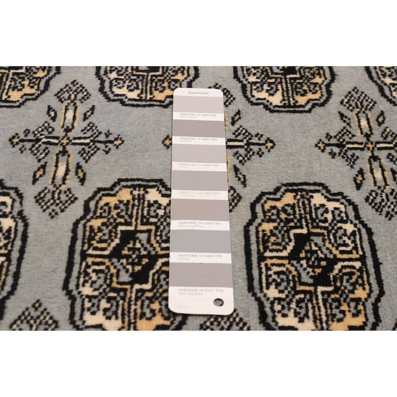 Finest Peshawar Bokhara Grey Rug 5'1" x 7'10" - 5'1 x 7'10