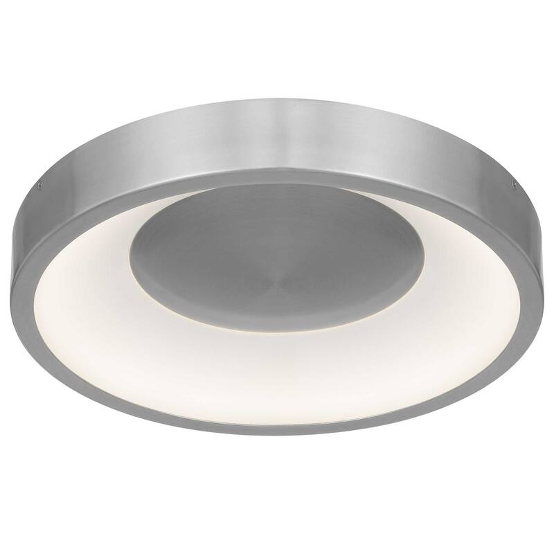 14 Inch LED Flush Mount Light Etched Glass Shade 35W 1850 Lumens