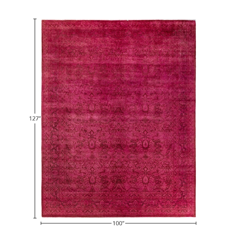 Fine Vibrance, One-of-a-Kind Hand-Knotted Area Rug - Pink, 8' 4" x 10' 7" - 8' 4" x 10' 7"