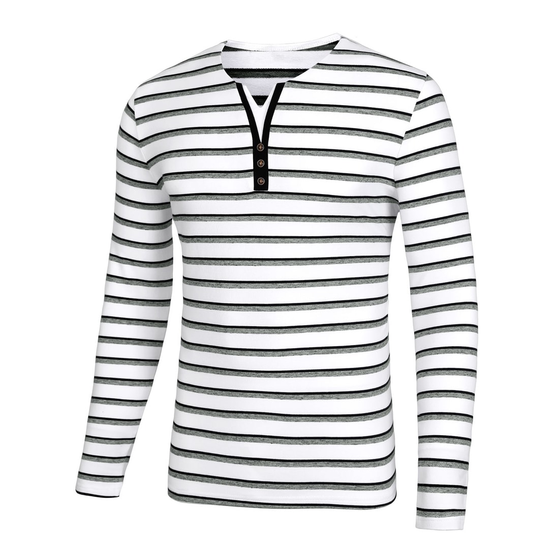 mens striped t shirt black and white