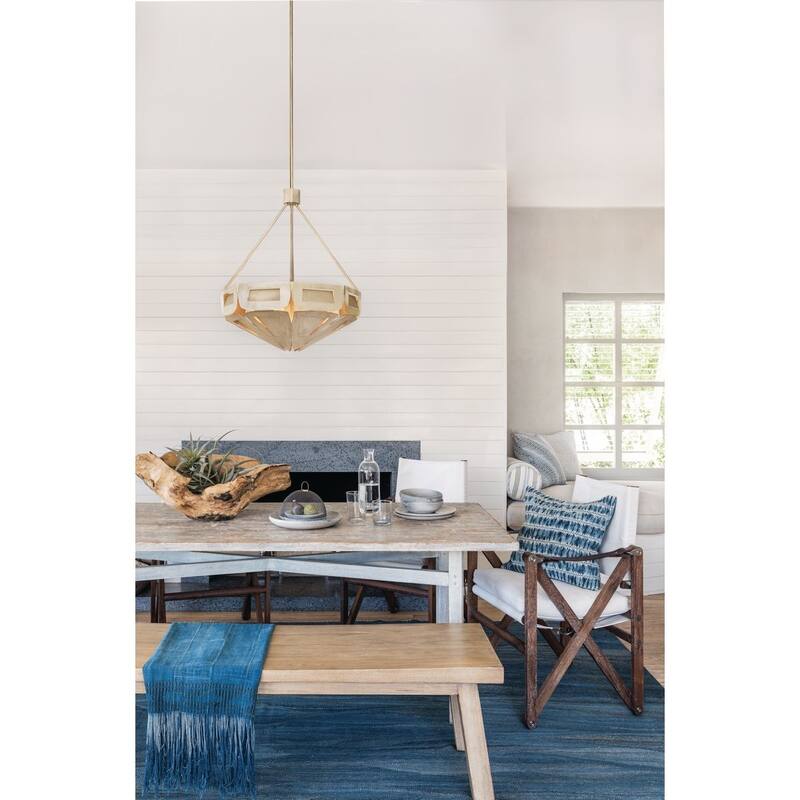 POINT DUME® Yerba Collection Silver Ridge Large Pendant - 21.625 in x 21.625 in x 24 in