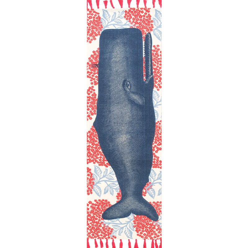 Nuloom Handmade by Thomas Paul Cotton Printed Whale Area Rug