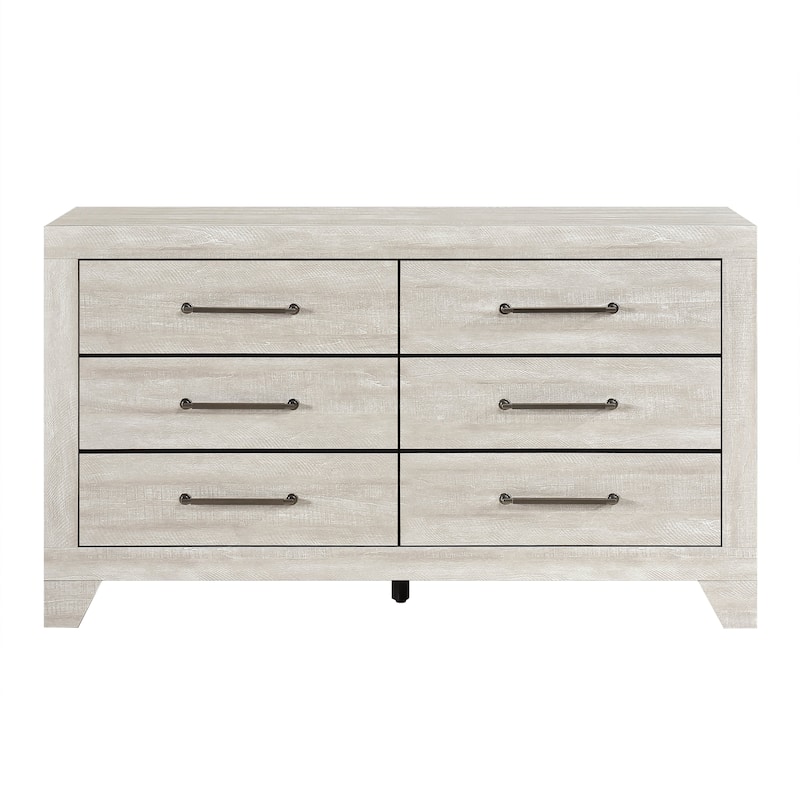 4pc Set Bedroom Furniture Panel Bed Dresser Mirror Chest Contemporary Design