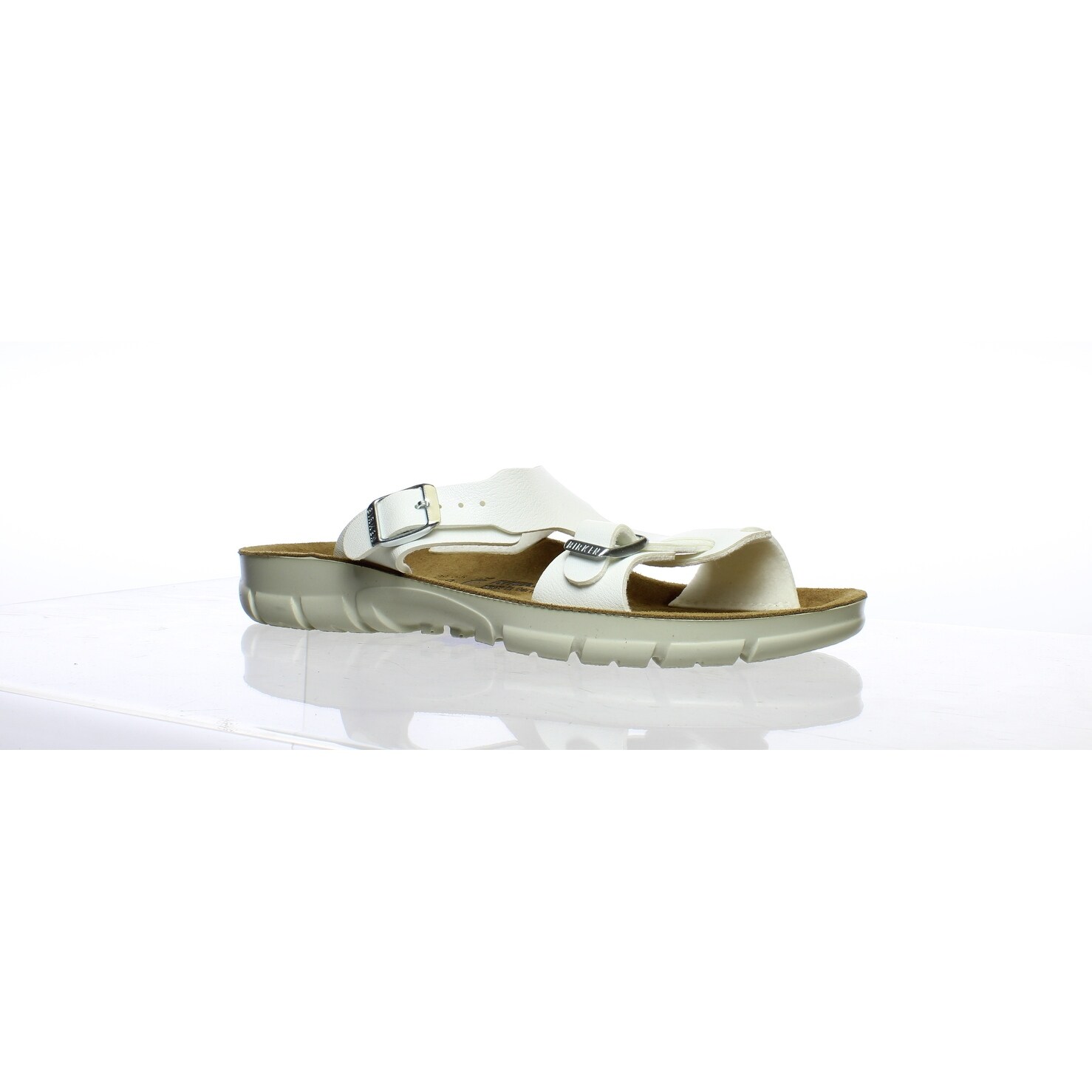 narrow white sandals