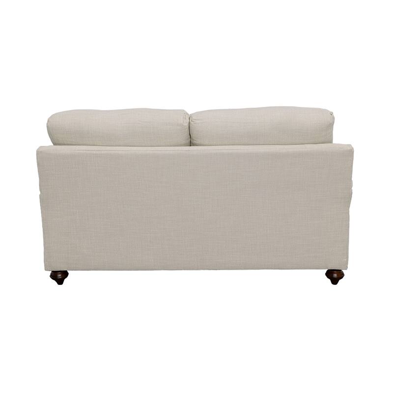 Glenn Farmhouse Fabric Upholstered English Arm Sofa