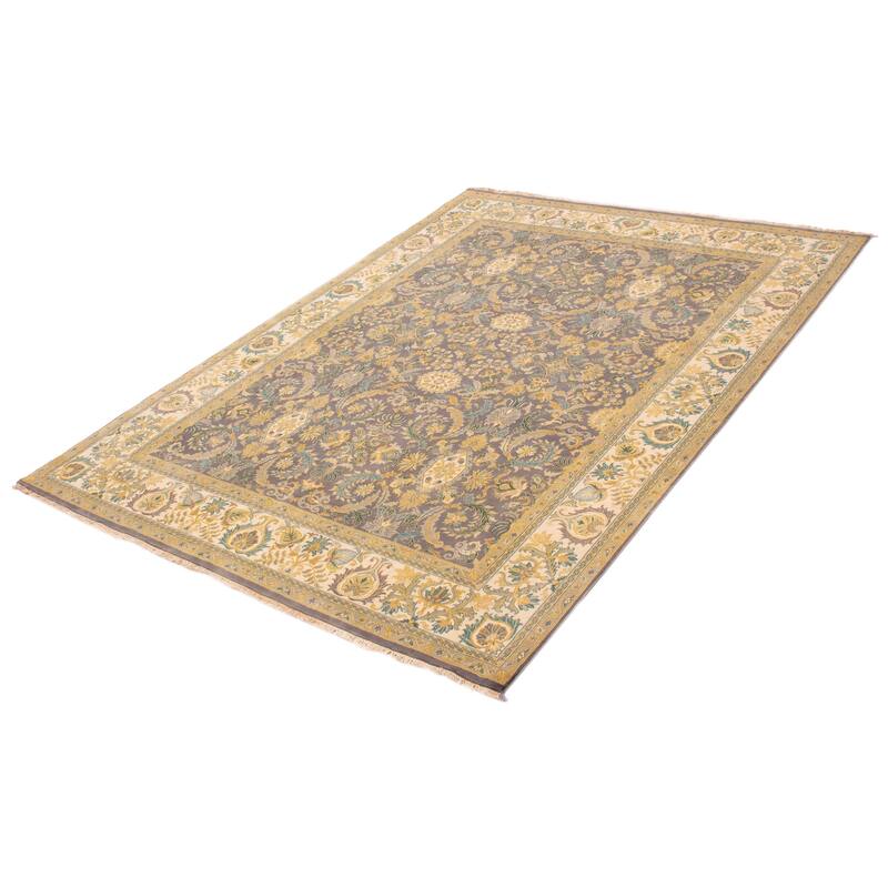 ECARPETGALLERY Hand-knotted Jamshidpour Grey Wool Rug - 7'8 x 10'2