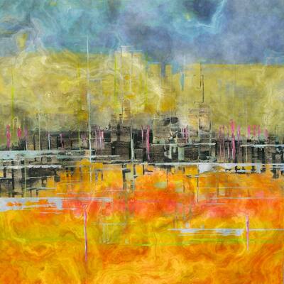 Fine Art Studio LLC Grunge City II by R. Bolokofsky