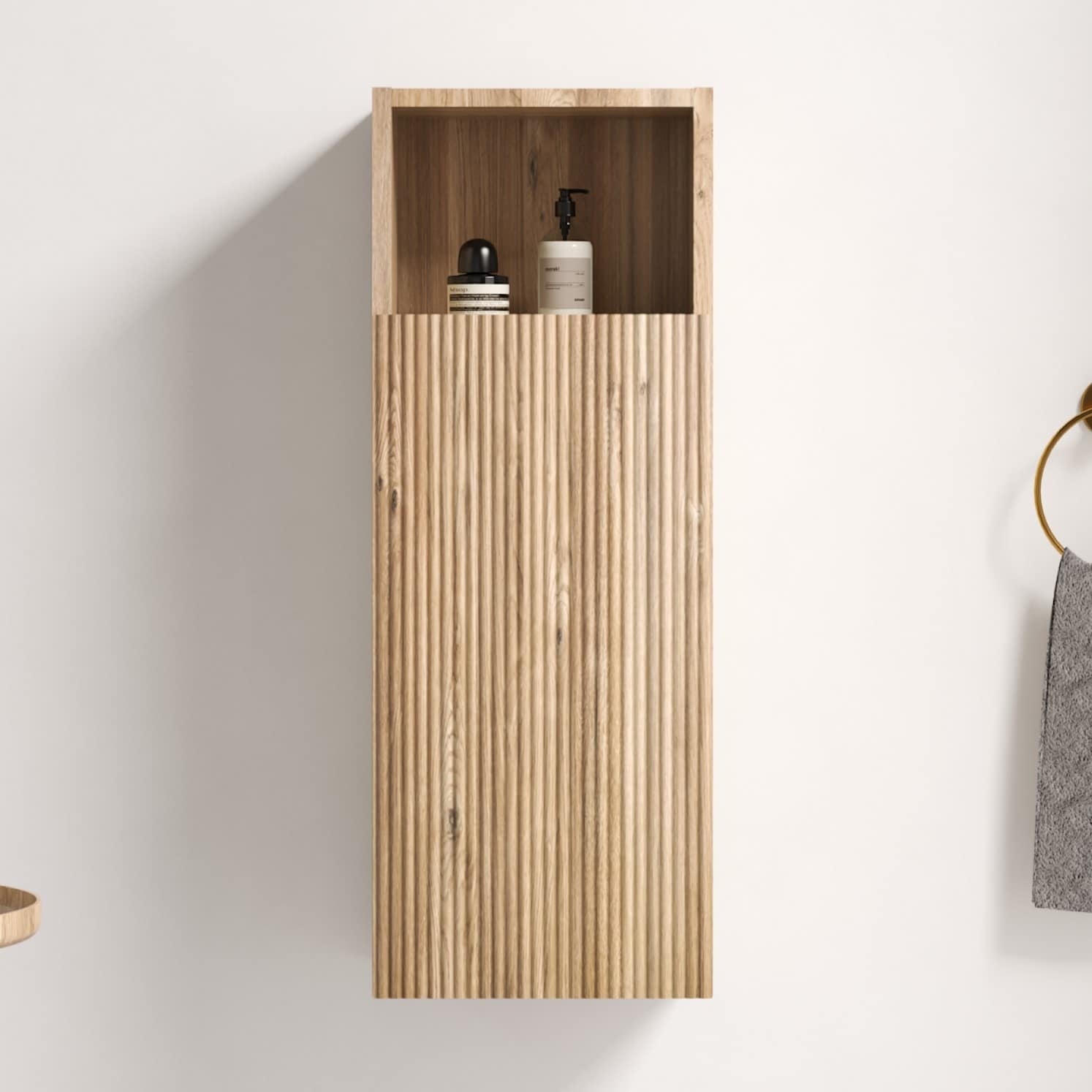Bathroom Floating Side Cabinet,Wall-mounted Storage Cabinet for Small Space