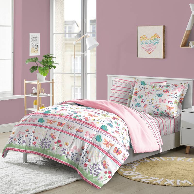Dream Factory Butterfly Garden Bed-In-A-Bag Comforter Set - Full