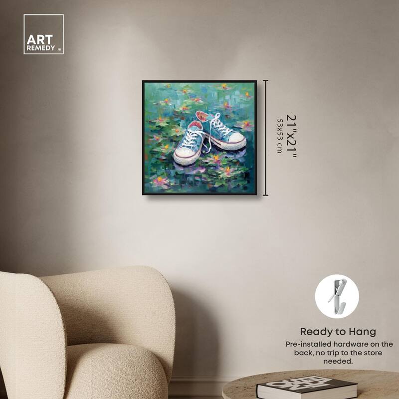 Lily Pad Sneakers II Canvas by Art Remedy