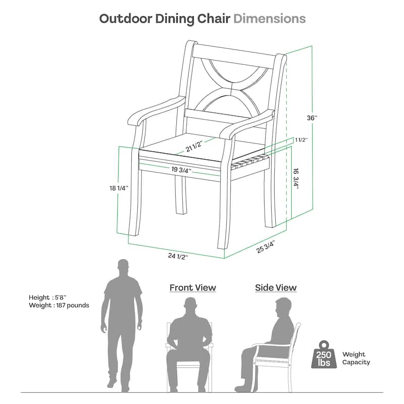 Cambridge Casual Lowell 4-Piece Indonesian Teak Patio Dining Set