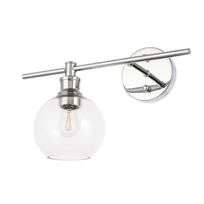Collins 1-Light Glass Left Wall Sconce - 14.7/9.8 - 14.7/9.8