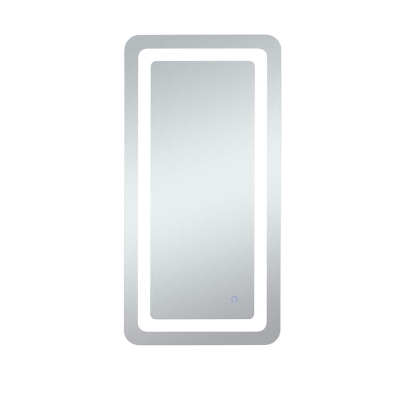 Indigo Home 27in x 40in soft edge LED mirror - Glossy white