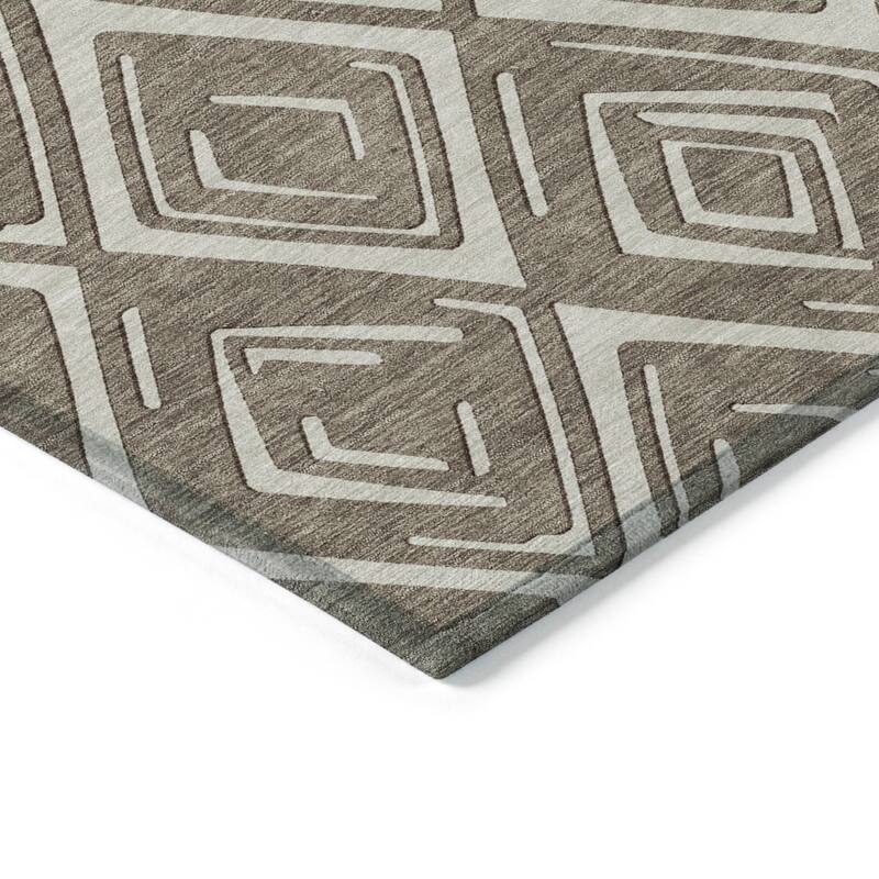 Machine Washable Indoor/ Outdoor Chantille Contemporary Diamonds Rug