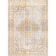 preview thumbnail 5 of 3, Nuloom Light Grey Transitional Classical Lavish Medallion Border Area Rug 4' 3" x 6' 6" - Light Grey - Rectangle