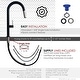 preview thumbnail 52 of 71, Single Handle Pull-Down Sprayer Kitchen Faucet K-141 - Height: 17.25" Spout H: 9" Spout R: 9"