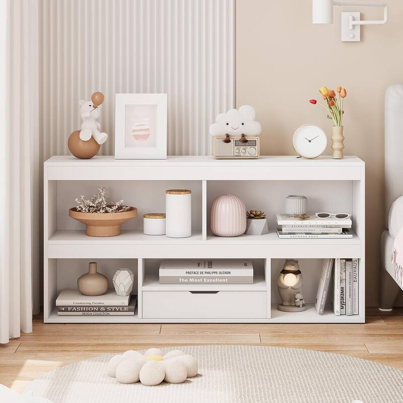 Kids Storage Organizer with DrawerToy Storage Shelf 5 Cubes Storage OrganizerCabinet