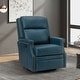 preview thumbnail 82 of 88, Echidna 29.6" Transitional Genuine Leather Swivel Rocker Nursery Chair with Nailhead Trim by HULALA HOME TURQUOISE