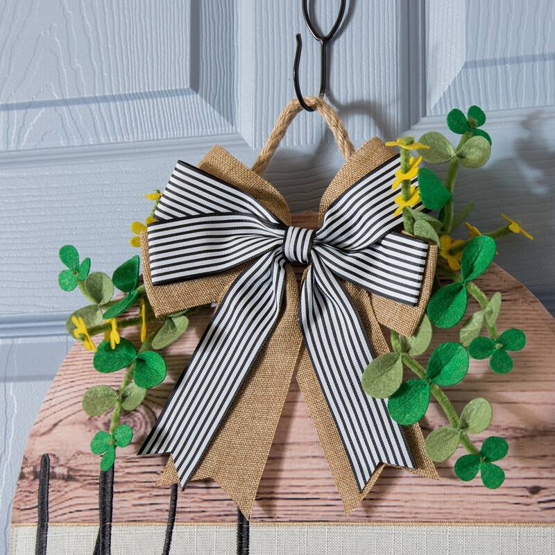 Wood Grain Welcome Door Decor