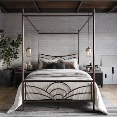 Clayfell Denver Metal Canopy Bed