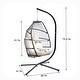 preview thumbnail 13 of 13, Outdoor Patio Wicker Folding Hanging Egg Chair, Swing Hammock with Cushion, Pillow