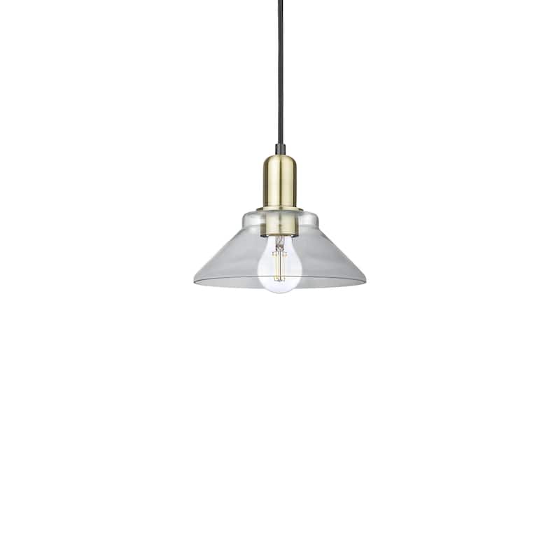 Innovations Lighting 716-1P-8-9 Orwell Pendant Orwell 9" Wide Mini - Black Antique Brass / Clear