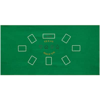 GSE™ 36"x72" Casino Texas Hold'em Poker Tabletop Layout Felt, Casino Table Top Cover Mat - Layout Felt