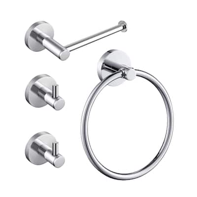 Circular 4-Piece Bathroom Hardware Set
