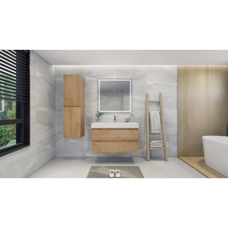 Baillie 42'' Wall-Mounted Vanity with Reinforced Acrylic Sink
