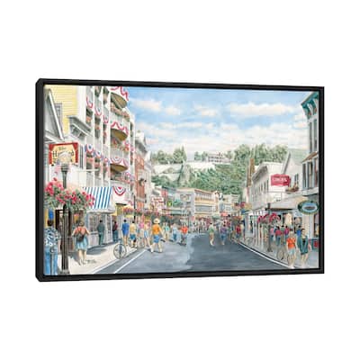 iCanvas "Main St., Mackinac Island" by Stanton Manolakas Framed Canvas Print