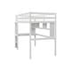 preview thumbnail 14 of 16, Twin Loft Bed with Built-in Desk and Bookcase Guardrails, Grey