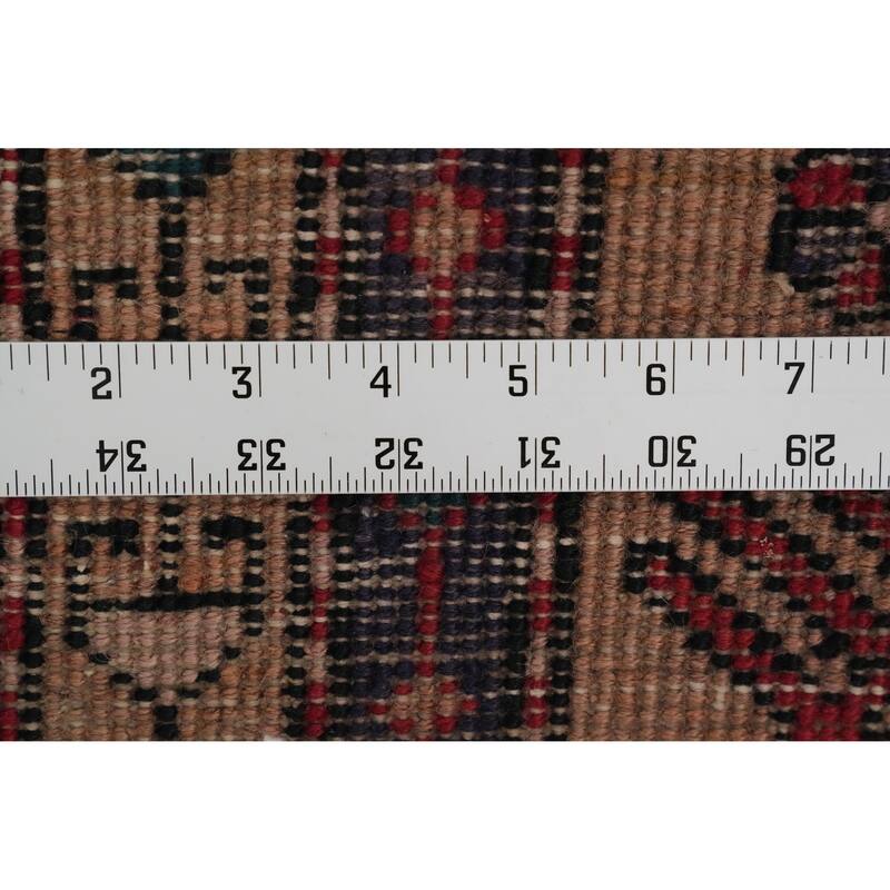 Hand Knotted Oriental 100% Wool Carpet Traditional Tribal Red Tabriz Runner Rug - 9' 9'' X 3' 1''