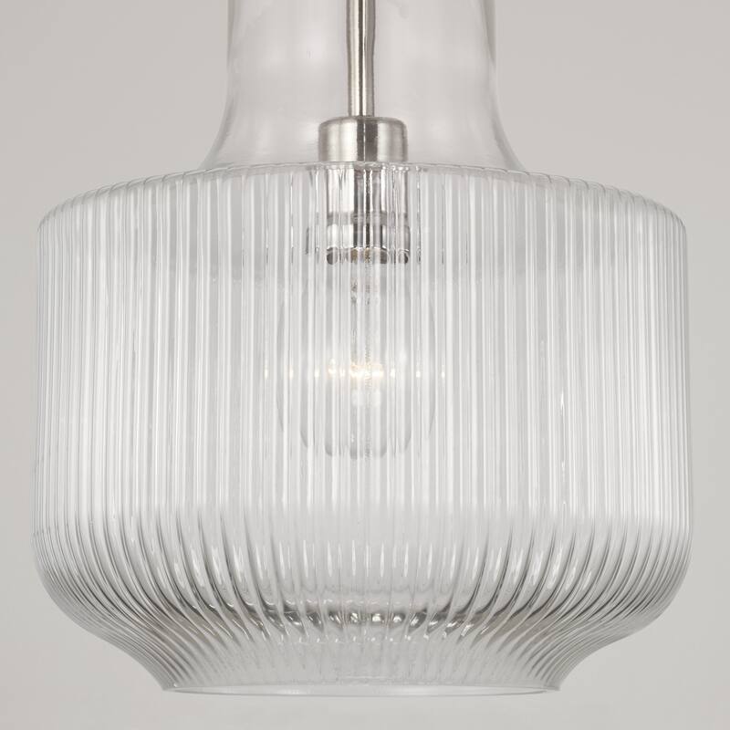 Nyla 1-light Pendant w/ Clear Fluted Glass