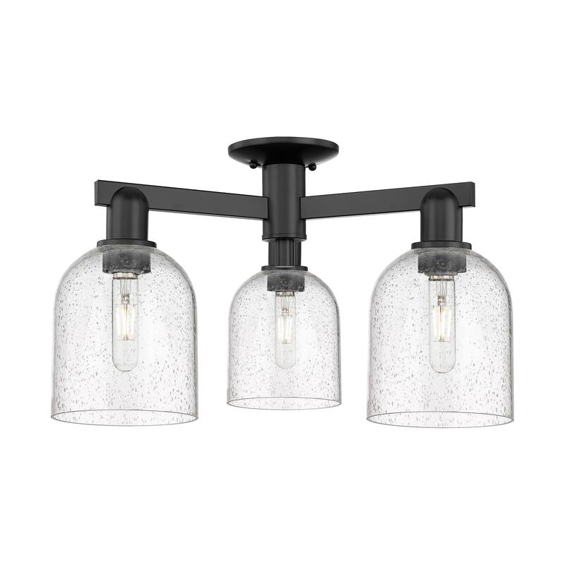 Innovations Lighting Endless Possibilities Arcadia - Bella - 3 Light 23" Semi-Flush Mount - Seedy/Matte Black