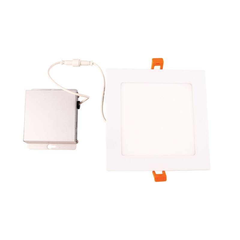 Integrated LED Lighted Square Recessed Light - 6.75" - White