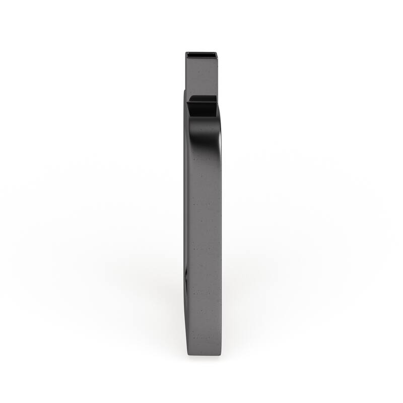 Black Aluminum Contemporary Vase 18 x 11 x 2