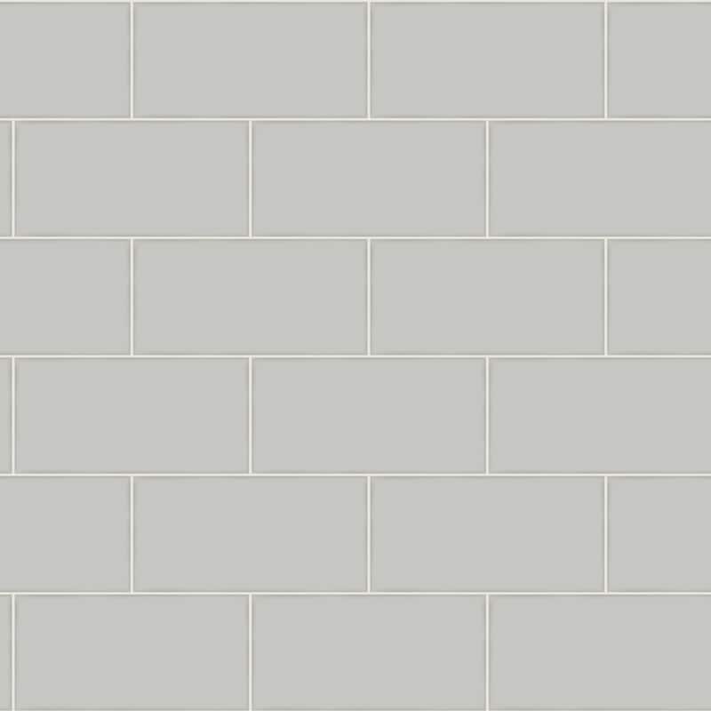 Chesapeake Freedom Grey Subway Tile Wallpaper - 20.5in x 396in x 0.025in