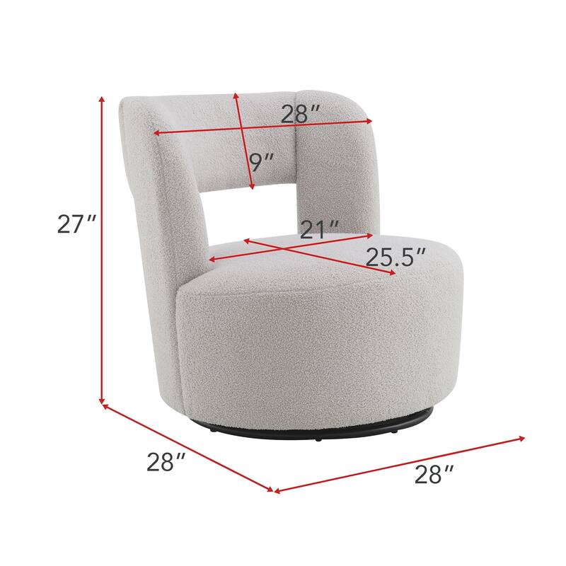 Teddy Swivel Chair with 360° Rotation