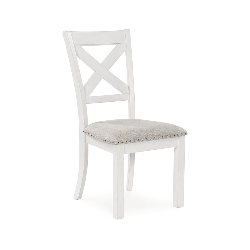 Signature Design by Ashley Robbinsdale Antique White Dining Chair - 19.75" W x 23.75" D x 39" H