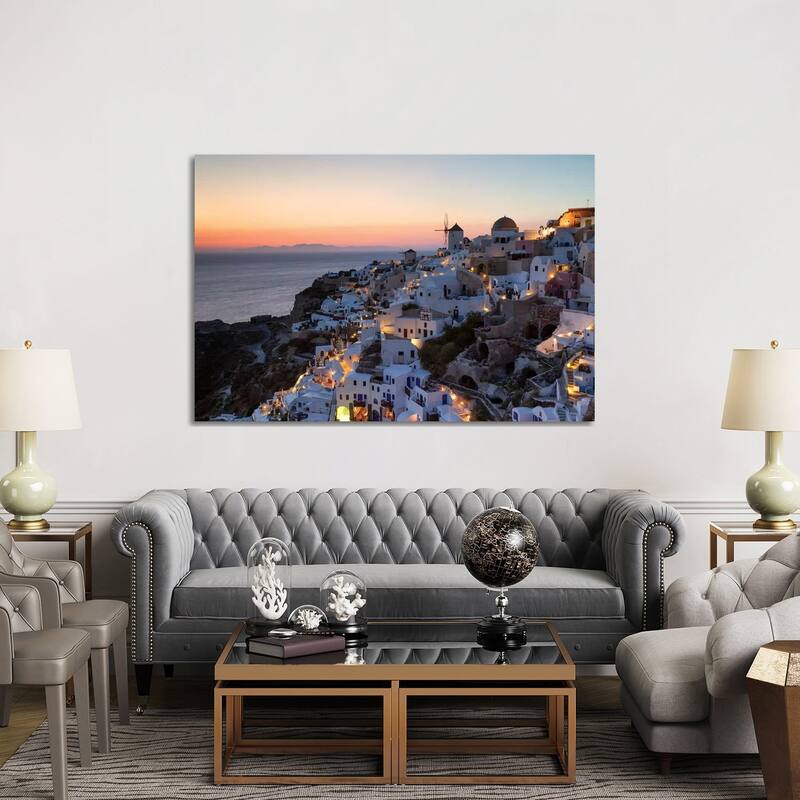 iCanvas "Romantic Sunset In Santorini" by Matteo Colombo Canvas Print
